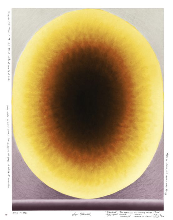 Yellow Brain by Loie Hollowell contemporary artwork Print