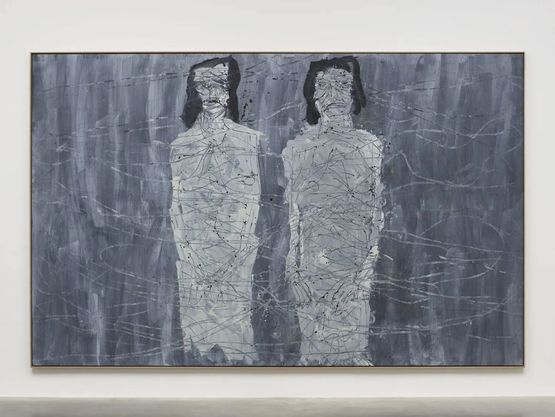 Die Maschine malt zweimal A. A. The Machine Paints A. A. Twice by Georg Baselitz contemporary artwork Painting