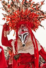 Ekoko NUteh Mask Benin Kingdom Nigeria by Carol Beckwith  Angela Fisher contemporary artwork print
