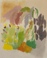 Flower Corner by Rebecca Hasselman contemporary artwork painting works on paper