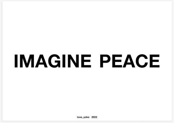 Imagine Peace by Yoko Ono contemporary artwork Works on Paper
