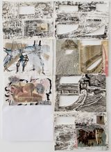 Stern und Kugel - Neuordnung vor Hintergrund by Chris Reinecke contemporary artwork print works on paper