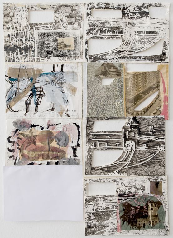 Stern und Kugel - Neuordnung vor Hintergrund by Chris Reinecke contemporary artwork Works on Paper