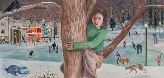 The Vampire by Jill Mulleady contemporary artwork Painting