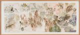 Mimesis - Leaf-tailed geckos on bark moss and lichen I by John Wolseley contemporary artwork works on paper