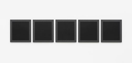 Suite of five paintings Thread Painting 2015-5 by Hadi Tabatabai contemporary artwork Mixed Media