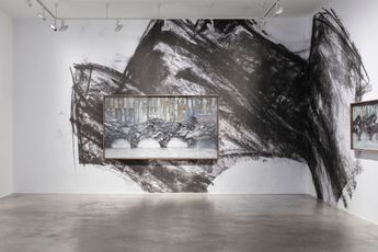 Contemporary art exhibition JR Les esquisses de la Caverne at Perrotin Paris Marais France