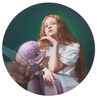 Inverso Mundus Girl with Brainfish by AESF contemporary artwork Painting