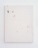 Endnote oblique pink white stain by Ian Kiaer contemporary artwork painting