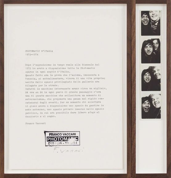 Photomatic dItalia by Franco Vaccari contemporary artwork Works on Paper