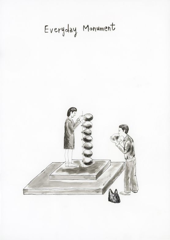 Public Blank  Everyday Monument by Gimhongsok contemporary artwork Painting