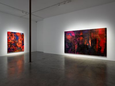 Doron Langberg Paints the Town Red at Victoria Miro