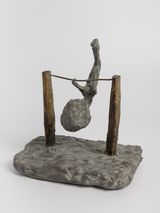 Swinging boy by Masao Nakahara contemporary artwork sculpture