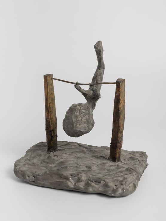 Swinging boy by Masao Nakahara contemporary artwork Sculpture