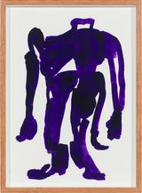 the understudy life model in dioxazine purple by Tom Polo contemporary artwork painting works on paper