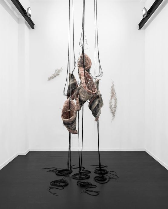 Behind the mouths gate something is stirring is flickering by Inside Job contemporary artwork Sculpture