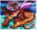 Heart of a Lion by Asif Hoque contemporary artwork Works on Paper