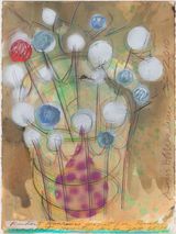 Radiant Fountains by Dennis Oppenheim contemporary artwork painting works on paper drawing