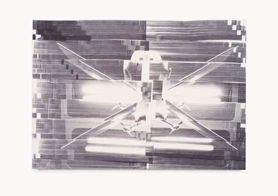 Helsing HX-2 below by Simon Denny contemporary artwork Painting