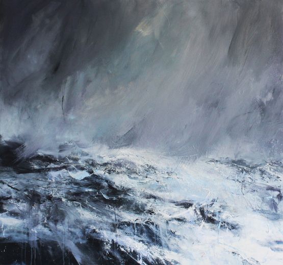 Running Sea Brindister by Janette Kerr contemporary artwork Painting