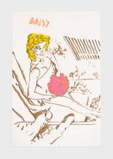 No Title Daisy by Raymond Pettibon contemporary artwork drawing painting works on paper