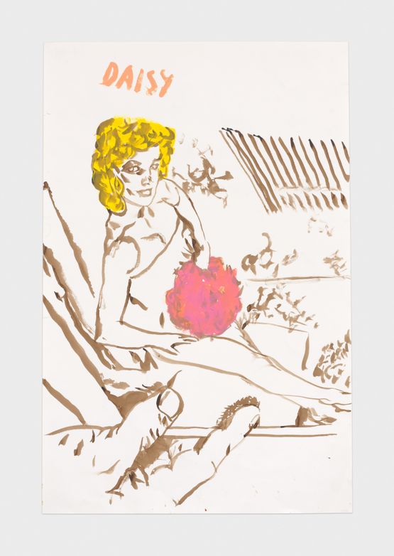 No Title Daisy by Raymond Pettibon contemporary artwork Painting