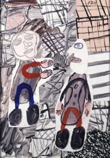 Fortuite rencontre by Jean Dubuffet contemporary artwork mixed media