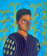 You Man asking for Guidance by Boemo Diale contemporary artwork mixed media painting