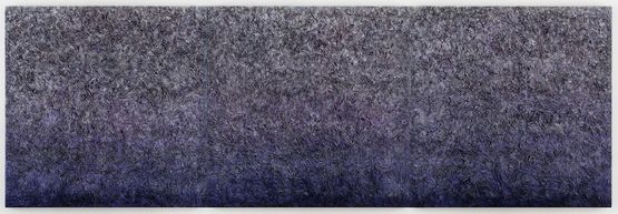 Vibration in Violet Triptych by Chiang Yomei contemporary artwork Painting
