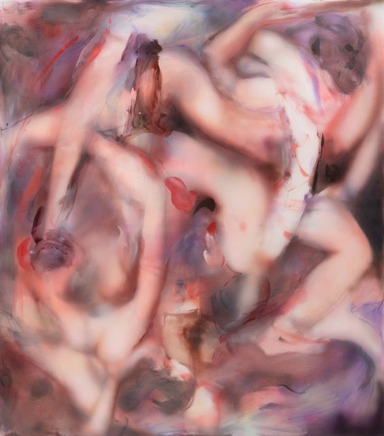 Not quite here not quite there in this place nothings clear by Sarah Drinan contemporary artwork Painting