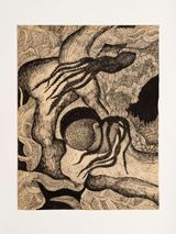 Untitled from the BlackWhite Animals series by Wanda Pimentel contemporary artwork drawing works on paper