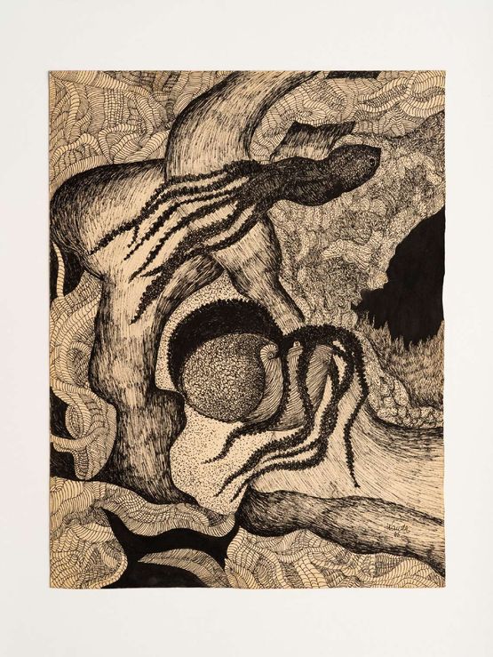 Untitled from the BlackWhite Animals series by Wanda Pimentel contemporary artwork Works on Paper