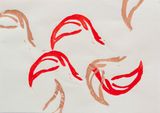 From the Dead Reckoning to Her Folds series by Iz Oztat contemporary artwork painting works on paper