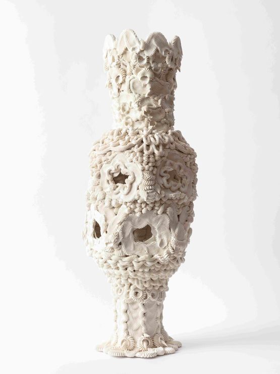 Frivolous Froufrou Urn by Ebony Russell contemporary artwork Sculpture