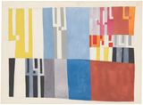 Composition a rectangles et bras angulaires Composition with Rectangles and Angular Arms by Sophie Taeuber-Arp contemporary artwork drawing works on paper