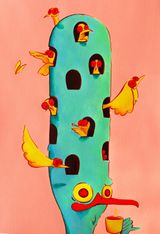 Love Language III The Thinking by Clasutta contemporary artwork works on paper