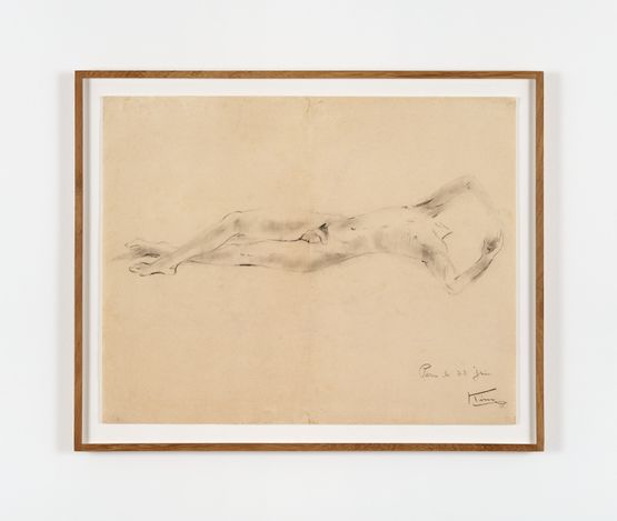 Nudo disteso fronte e retro by Filippo De Pisis contemporary artwork Works on Paper