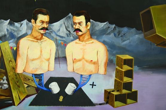 Double Fikret by Wang Haiyang contemporary artwork Moving Image