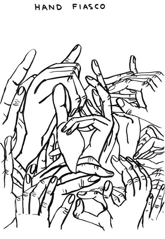 Untitled Hand Fiasco by David Shrigley contemporary artwork Works on Paper