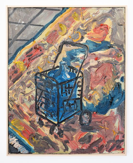Water cart in the studio by Alex Becerra contemporary artwork Painting