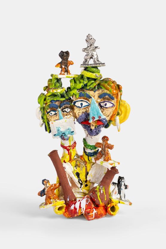Votive Figure with Vessels by Ramesh Mario Nithiyendran contemporary artwork Sculpture