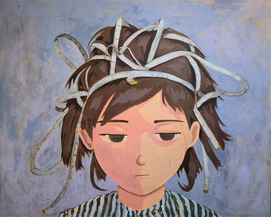 Woke up in the Wrong-Sized Headspace by Trnz contemporary artwork Painting