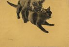 My cat and her husband by R. B. Kitaj contemporary artwork Works on Paper