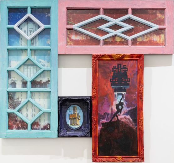 Antigravity Former Soviet Embassy in Cuba Three Gorges Immigration Monument by Li Qing contemporary artwork Painting