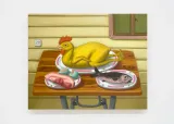 Three Offerings by Zhang Wenjia contemporary artwork painting