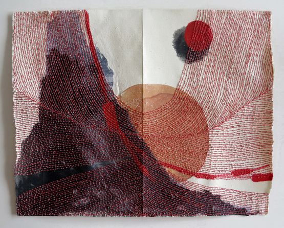 Hide a planet under thread by Radhika Khimji contemporary artwork Works on Paper