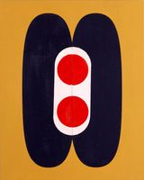 Code 18 by Lubna Chowdhary contemporary artwork painting works on paper