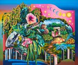 Hibiscus Tree in Blossom by Choi Eun Joung contemporary artwork painting