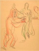 Totentanz der Mary Wigman by Ernst Ludwig Kirchner contemporary artwork drawing