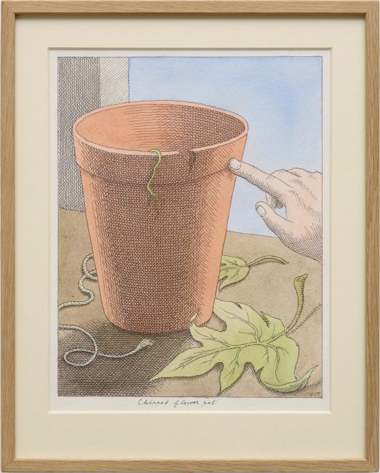 Chipped Flower Pot by Pierre Le-Tan contemporary artwork Works on Paper